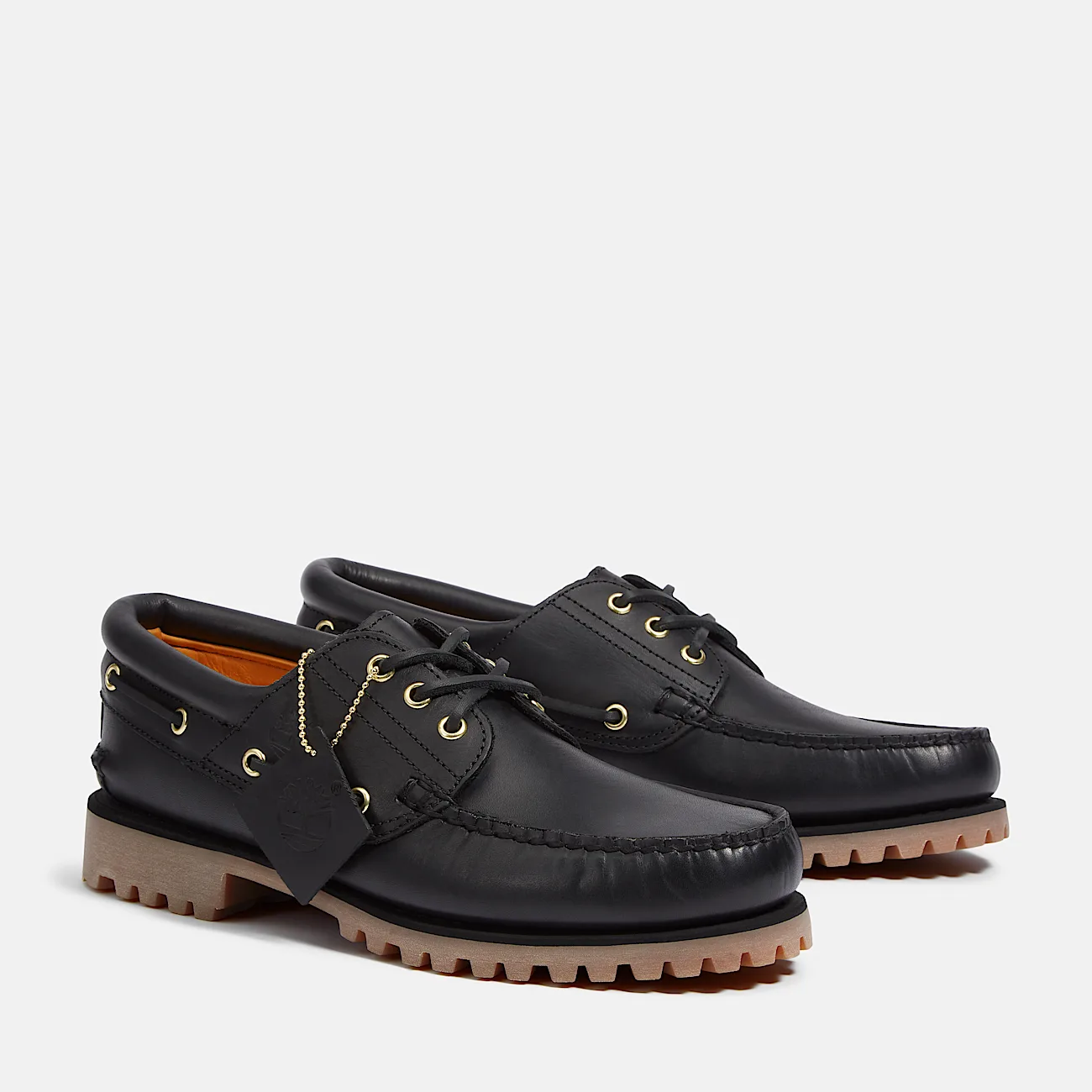 Mens Brooks & Co Authentic 3Eye Lug Handsewn Boat Shoe TBL Black FullGrain ALT4