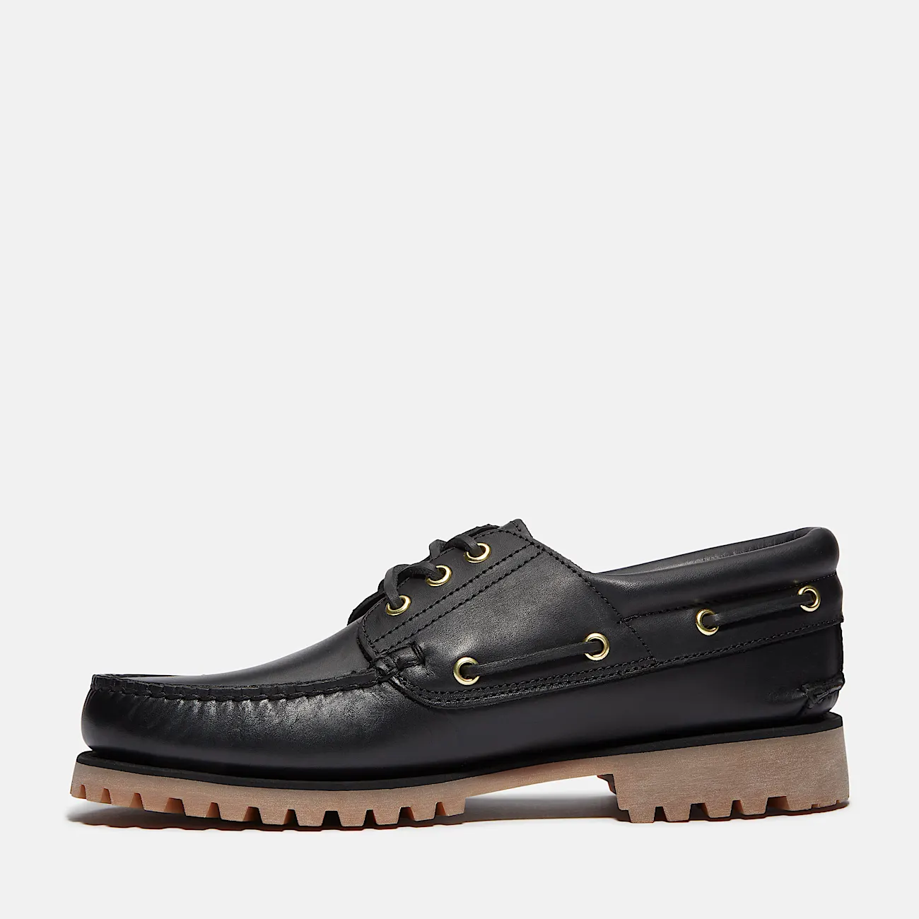 Mens Brooks & Co Authentic 3Eye Lug Handsewn Boat Shoe TBL Black FullGrain ALT6