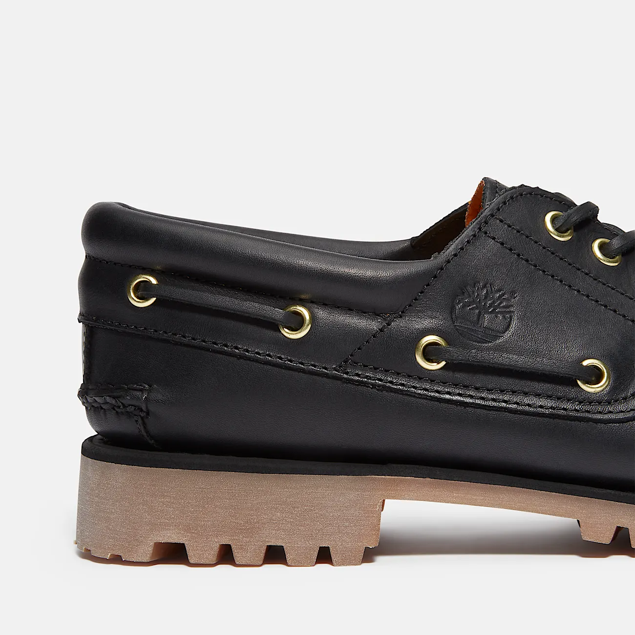 Mens Brooks & Co Authentic 3Eye Lug Handsewn Boat Shoe TBL Black FullGrain ALT7