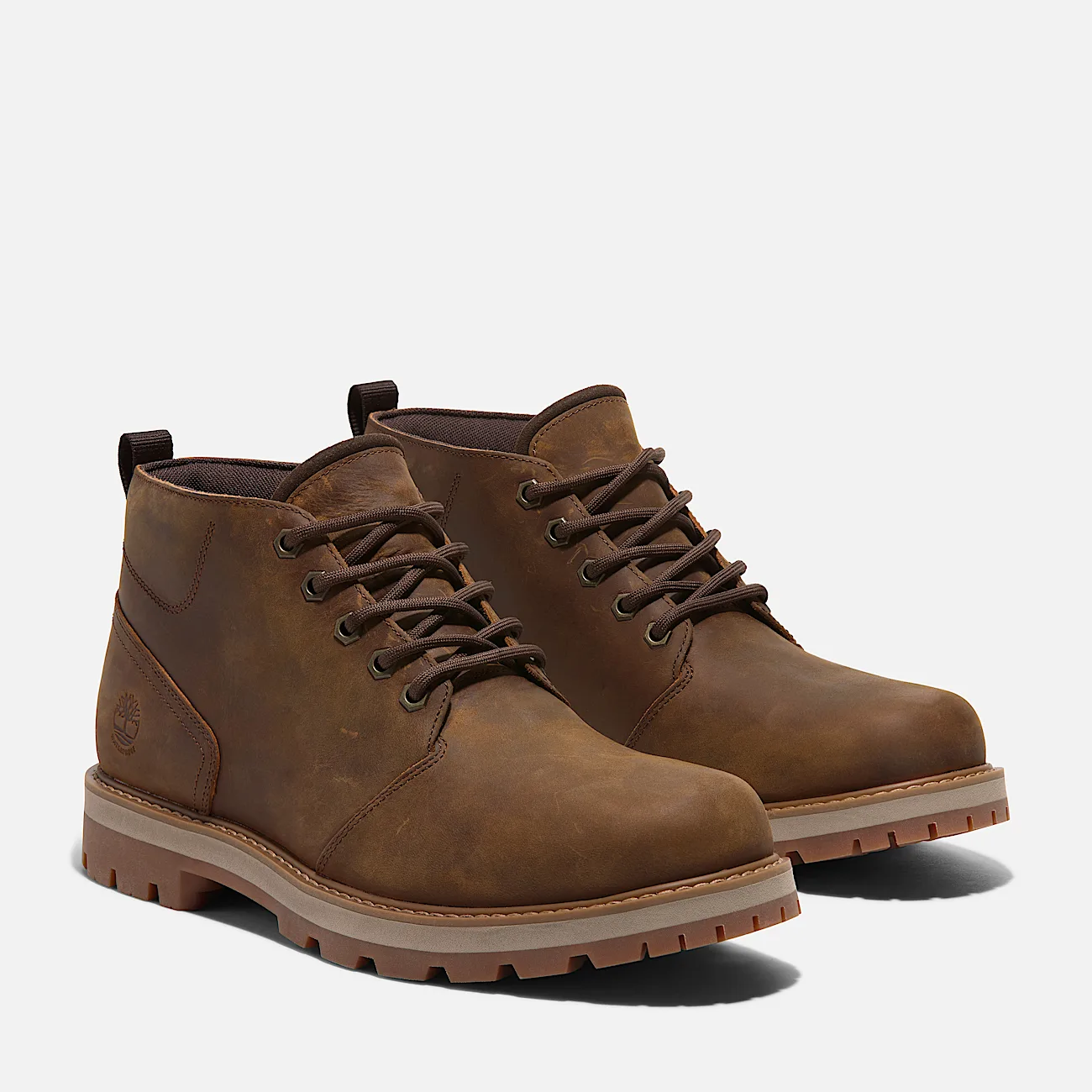 Mens Britton Road Mid Waterproof Chukka Boot TBL Rust FullGrain ALT4
