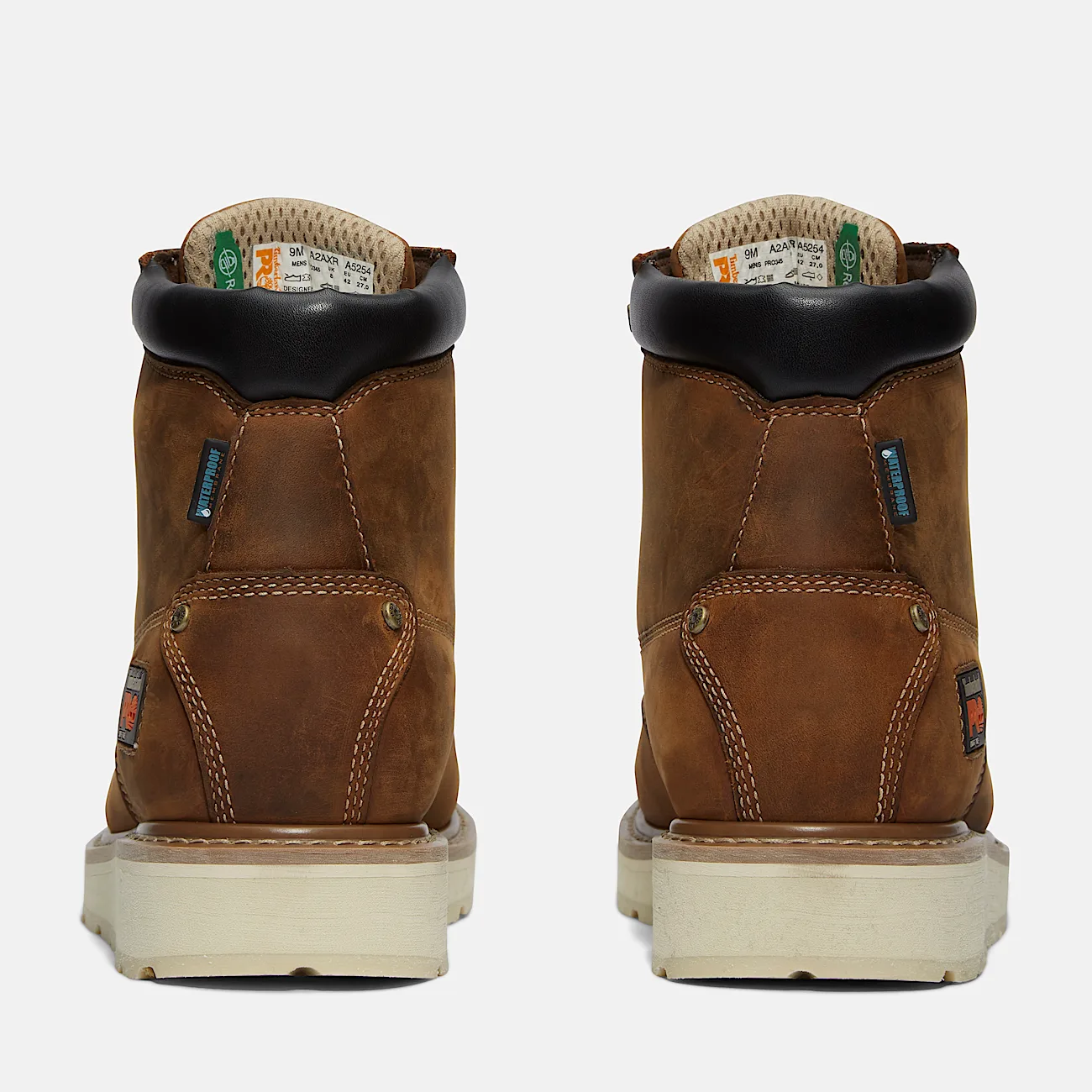 Mens Brooks & Co PRO Gridworks 6 Waterproof MocToe Work Boot TBL Brown FullGrain ALT5