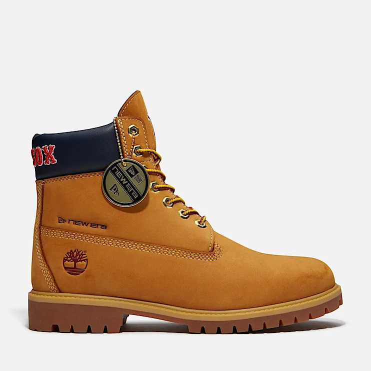 Mens Brooks & Co x New Era Red Sox 6Inch Waterproof Boot TBL Wheat Red Sox HERO