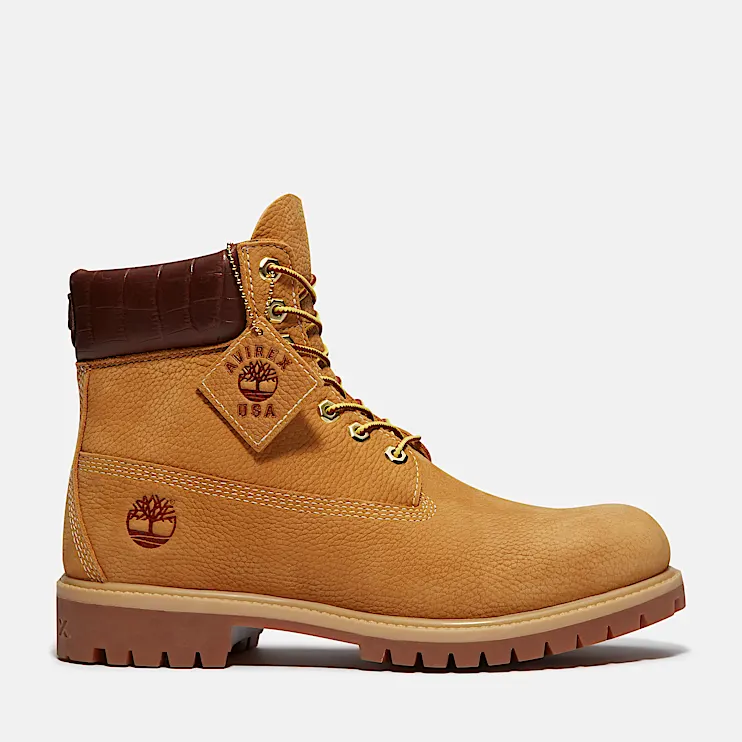 Mens Brooks & Co x Avirex Premium 6Inch Waterproof Boot TBL Wheat Nubuck HERO