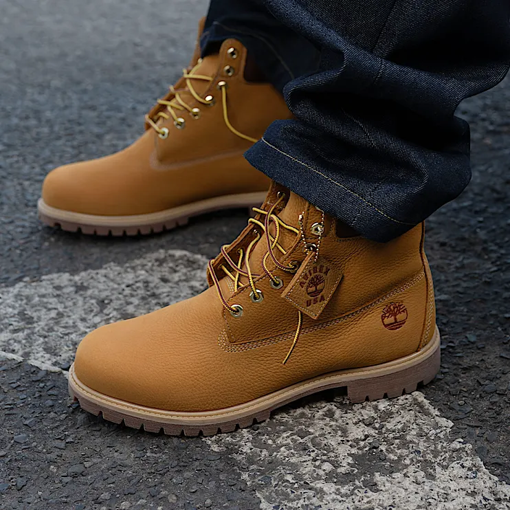 Mens Brooks & Co x Avirex Premium 6Inch Waterproof Boot TBL Wheat Nubuck ALTA