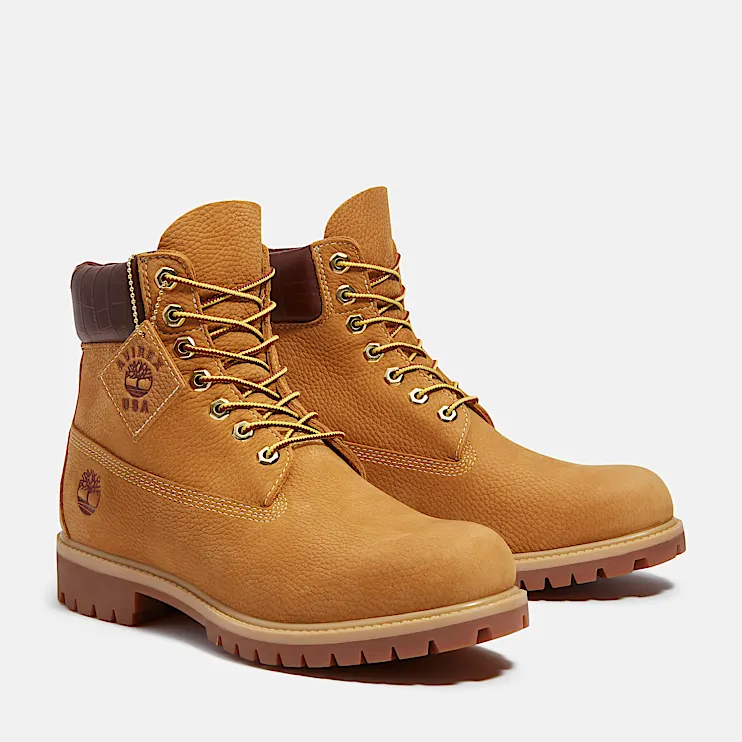 Mens Brooks & Co x Avirex Premium 6Inch Waterproof Boot TBL Wheat Nubuck ALT4