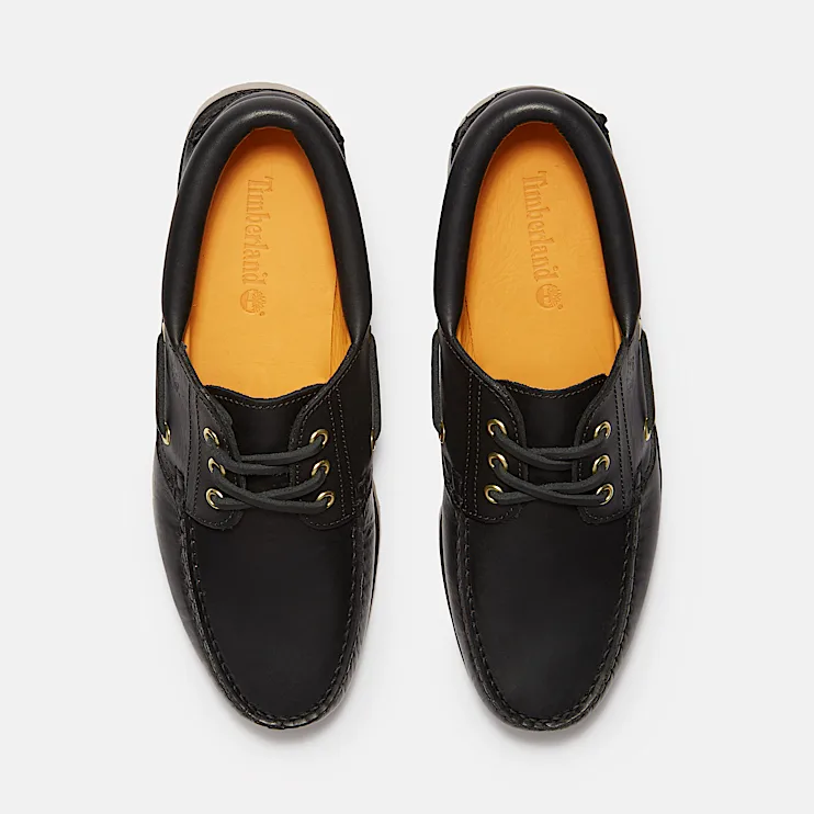Mens Brooks & Co Authentic 3Eye Lug Handsewn Boat Shoe TBL Black FullGrain ALT2
