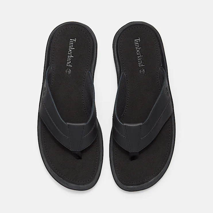 Mens Brooks & Co Originals Slide Sandal TBL Black Leather ALT2