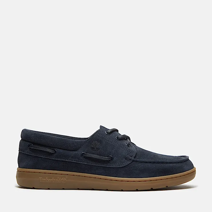 Mens Brooks & Co Portofino Pier Boat Shoe TBL Navy Suede HERO
