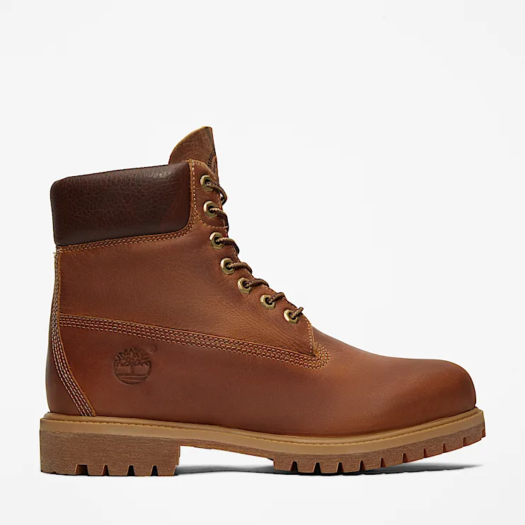 Mens Brooks & Co Premium 6Inch Waterproof Heritage  Boots TBL Medium Brown Nubuck HERO